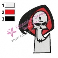 The Grim Adventures Face Embroidery Design 02